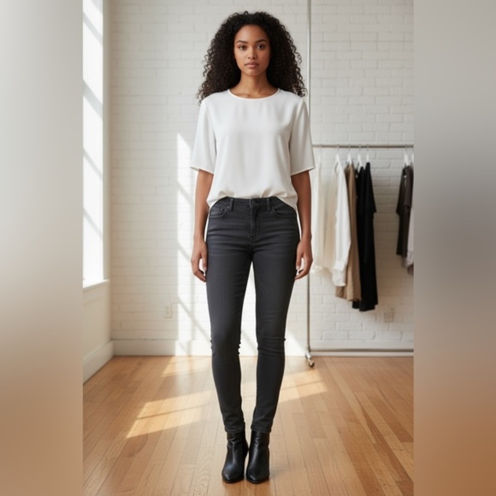 Rock & Republic Kashmiere Skinny Jeans Gray Wash Size 8